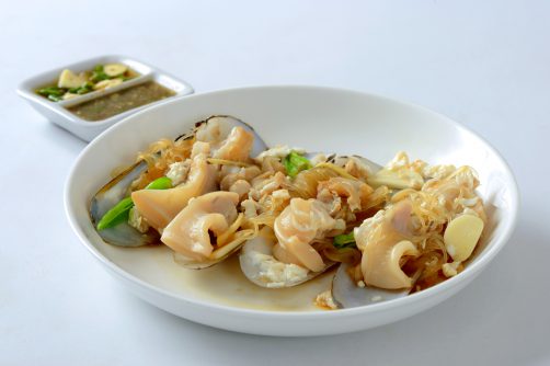 Steamed Bamboo Clam with Glass Noodle